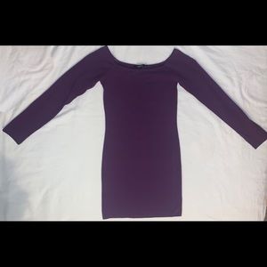 purple bodycon mini dress